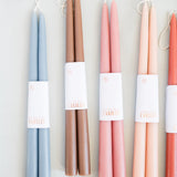 12" Dipped Taper Candles - Petal