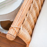 The Wicker Works Vintage Chair in Manuel Canovas Fabric