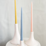 Ceramic Grand Taper Holder, Matte White  Short