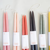 12" Dipped Taper Candles - Peat
