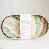Block Printed Desk Tray Set - Mint