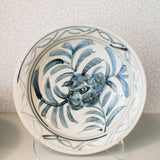 Small Blue & White Peony Dish