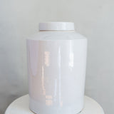 12" Round Jar - White