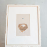 Framed Blue Egg & Nest Engraving