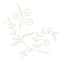 Decorative floral vine design on a white background