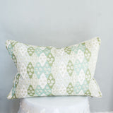 Alice Sergeant Ottoman Quilt in Aqua Kidney